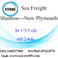 Consolidación de LCL de Shantou Port a Plymouth nueva